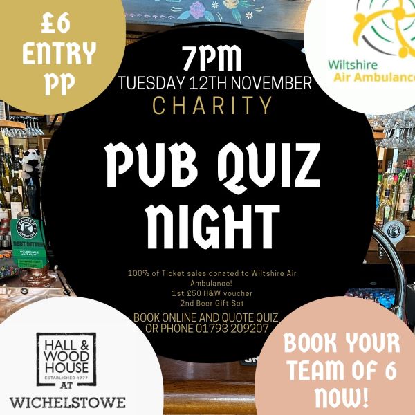 Charity Quiz at Hall & Woodhouse Wichelstowe