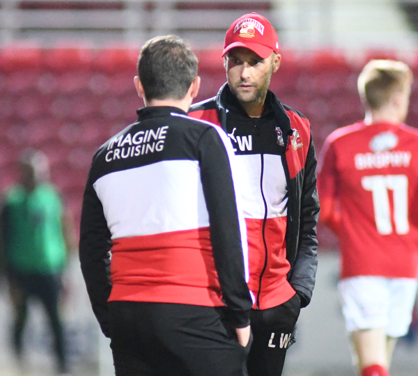 Swindon manager Luke Williams meets with chairman following Bolton loss