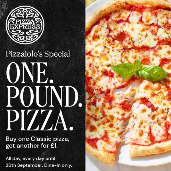 Buy One Classic Pizza, Get Another For £1