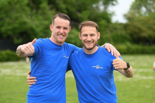 Sean Harper, right, with colleague Mike Jones