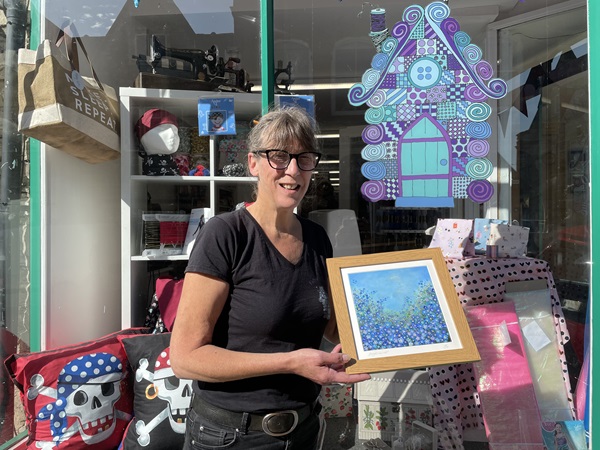 High Street+ Arts trail â€“ Helen Chapman of Fabric Shack, from the 2023 event